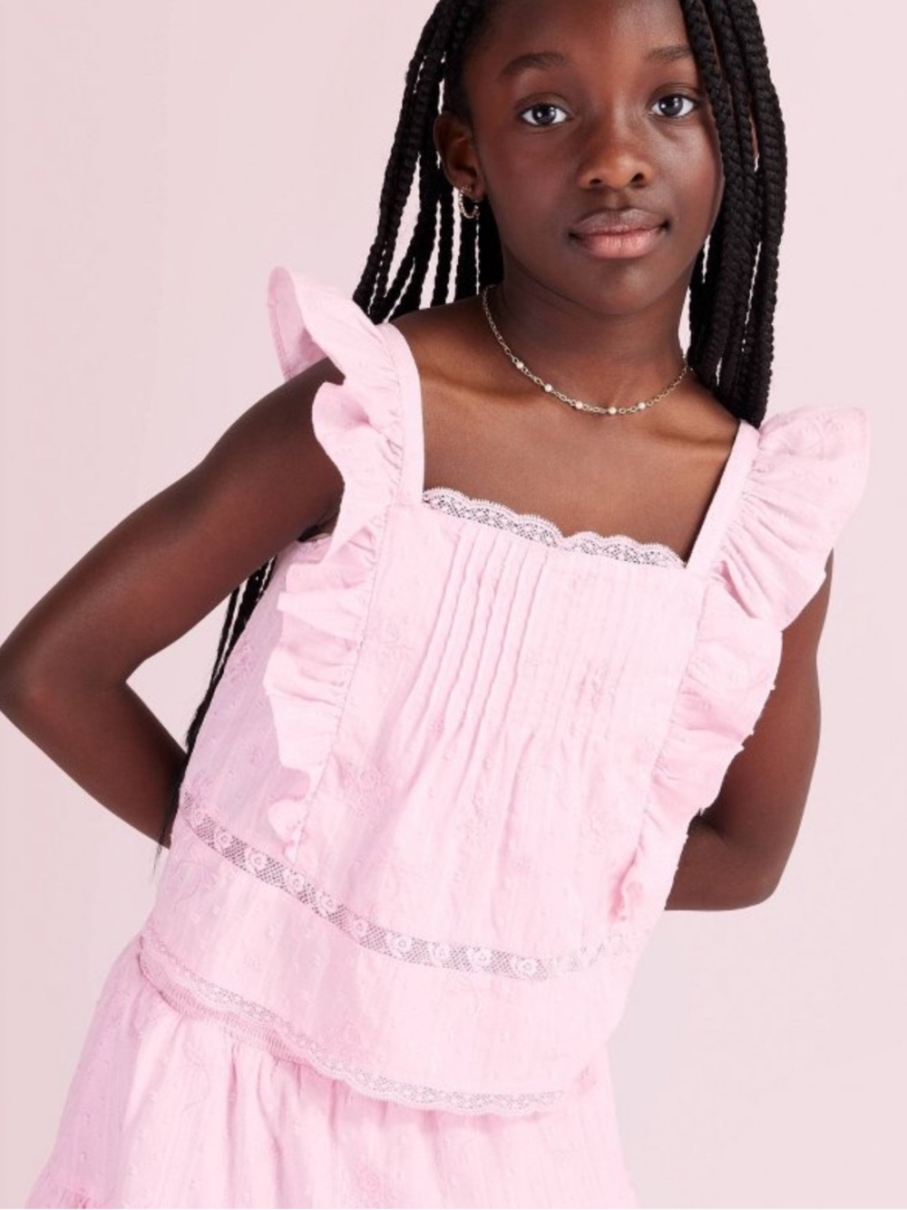 NWT! LoveShackFancy x Target “Rebecca Alouette” Rose Ruffle Tank Top - Size 14